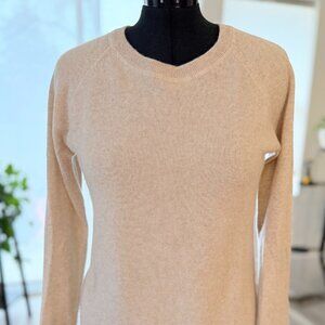 PJ Cashmere Crewneck Sweater – Heather Oatmeal Beige – Size L